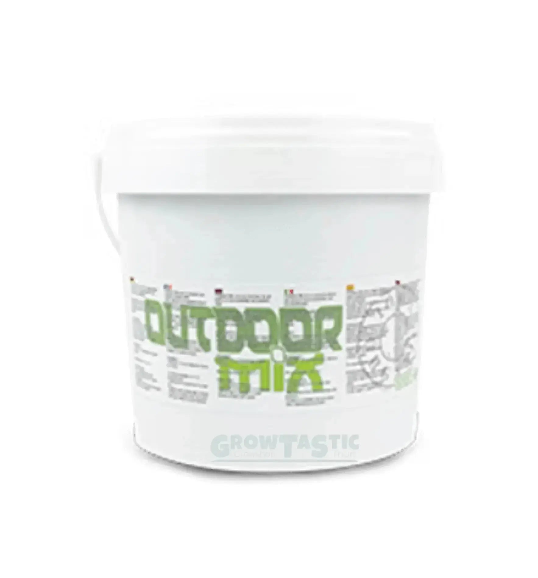 Jungle Boost Outdoor Mix Dünger in 500 g Verpackung, natürliche Nährstoffmischung für den Außenbereich, sichtbarer Beutel mit Produkt.