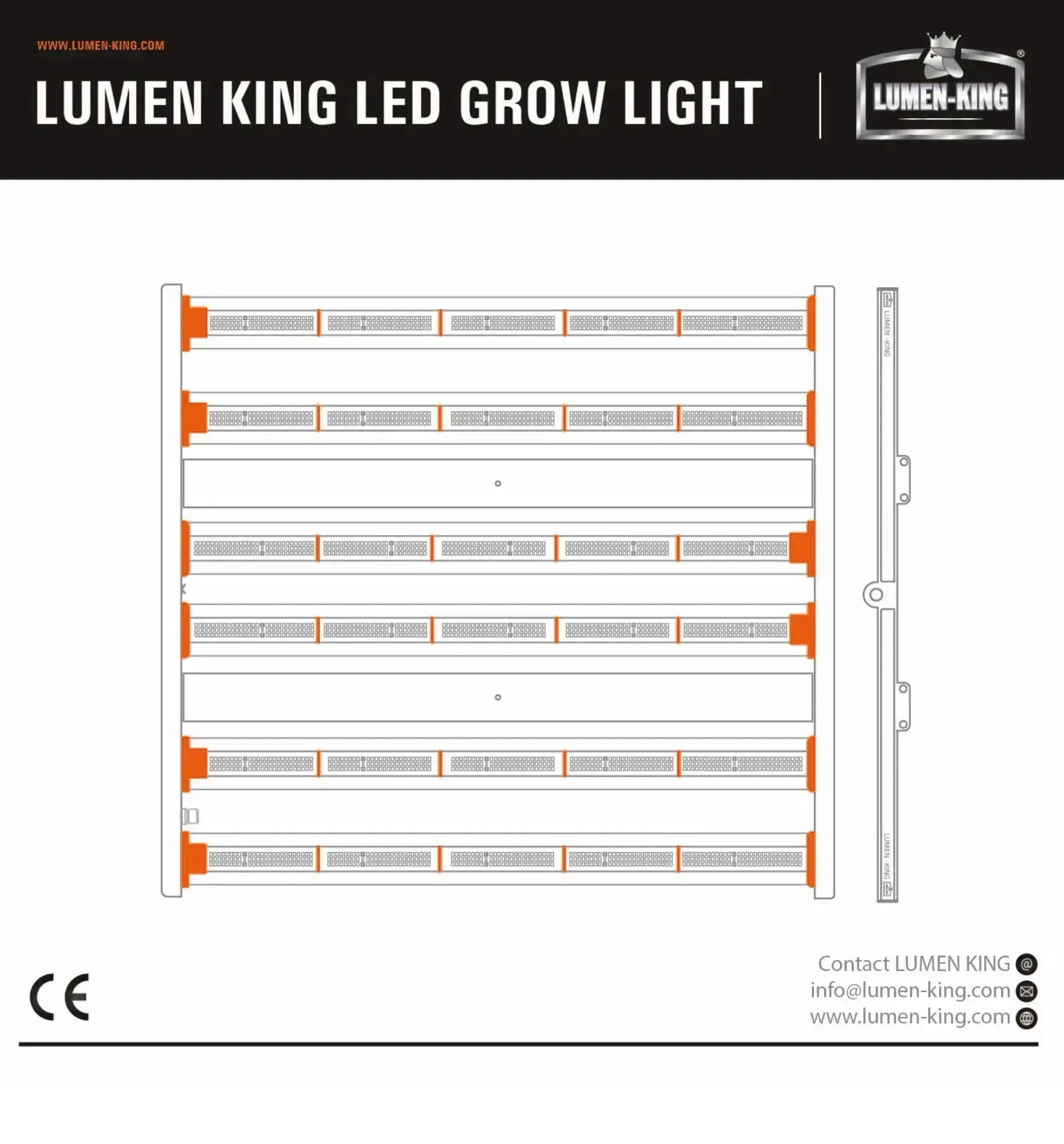 Lumen-King LED Pflanzenleuchte Professional Line 465W, hell leuchtende Grow-Lampe für Pflanzen, im Einsatz.
