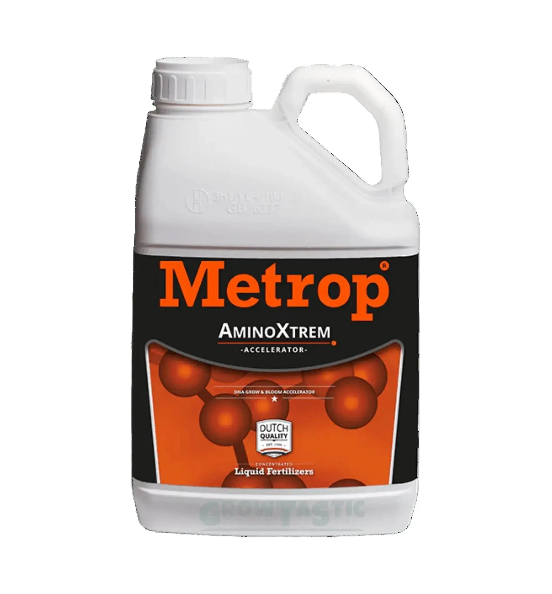 Metrop AminoXtrem Düngerflasche, 250 ml, mit grüner Etikett, ideal für Pflanzenpflege und Wachstum.