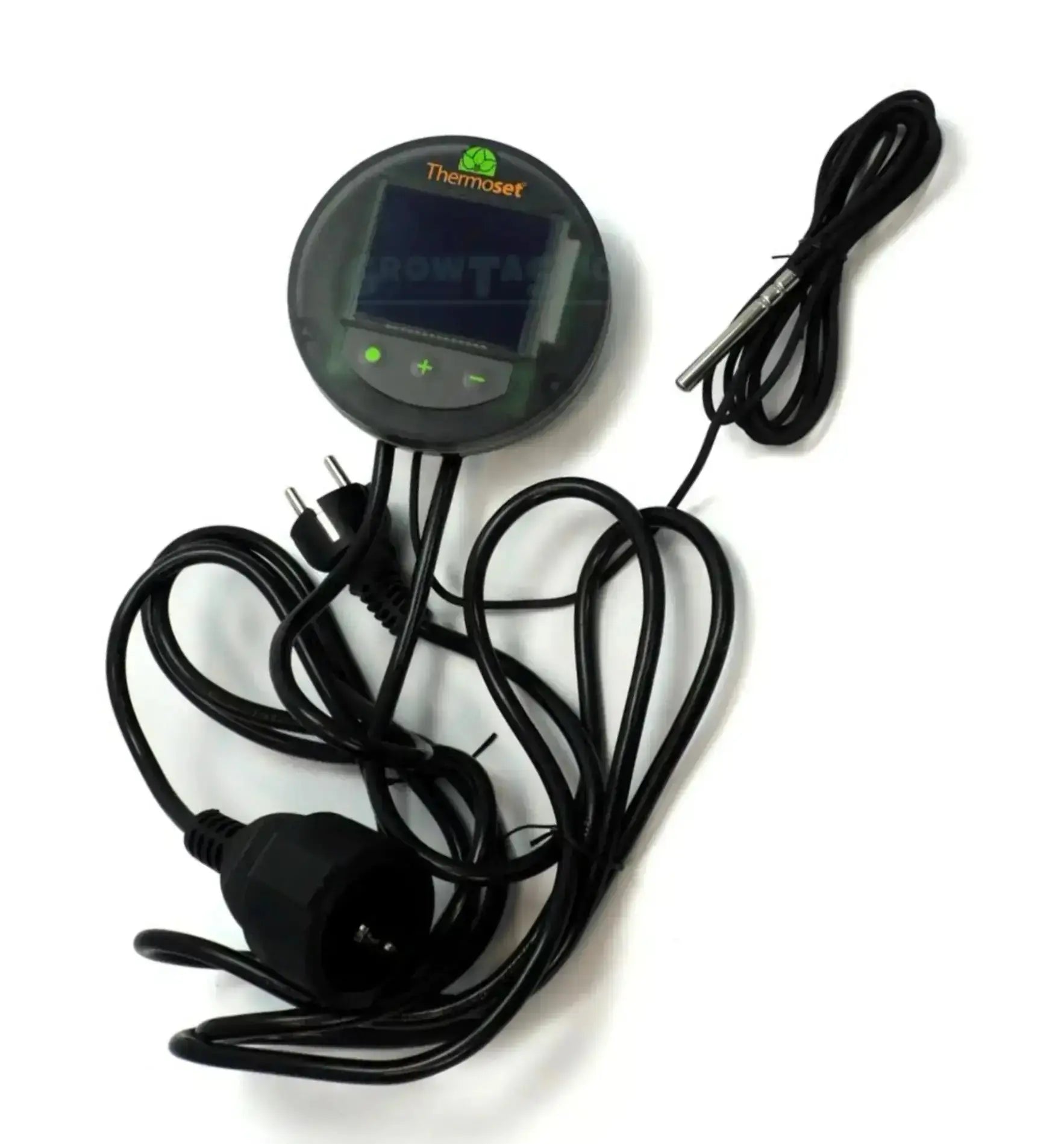 Nutriculture Thermostat für Heat Pad Controller an X-Stream Heat Propagator, zeigt Bedienelement und Kabel.