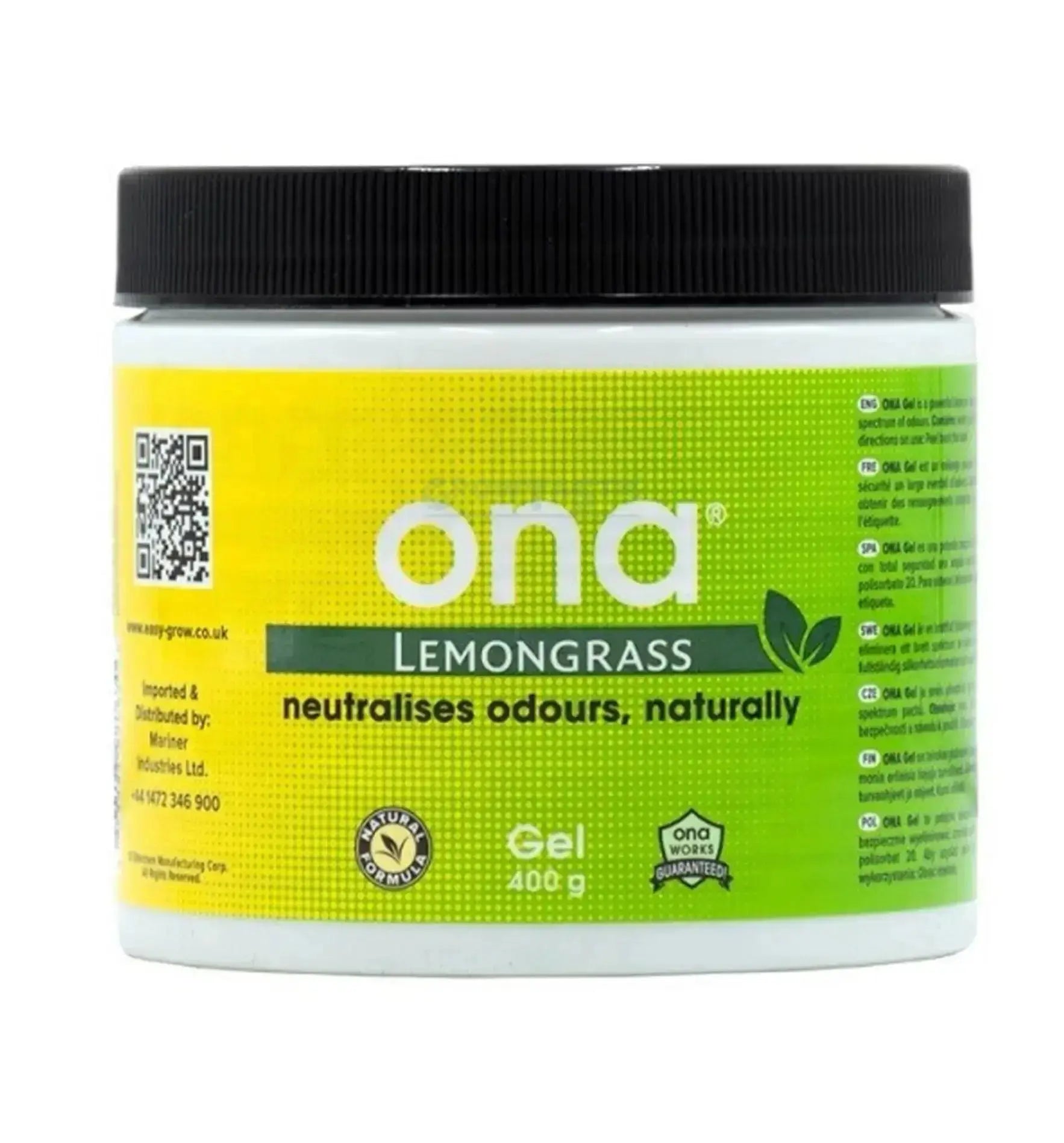 Ona Lemongrass Geruchsneutralisationsspray in 250 ml Flasche, natürliches Lemongras-Duft, entfernt unangenehme Gerüche.