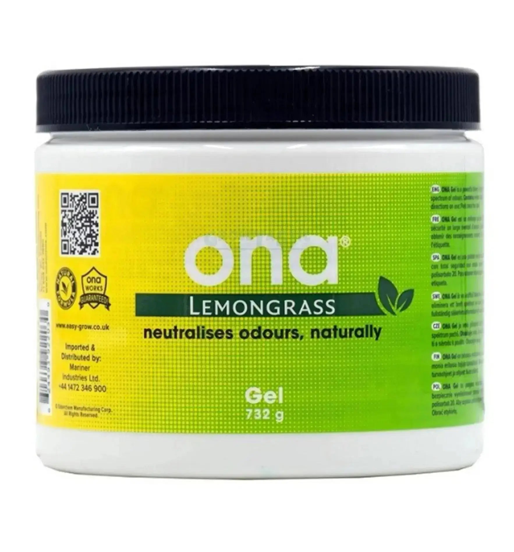 Ona Lemongrass Geruchsneutralisationsspray in 250 ml Flasche, natürlicher Raumduft gegen unangenehme Gerüche