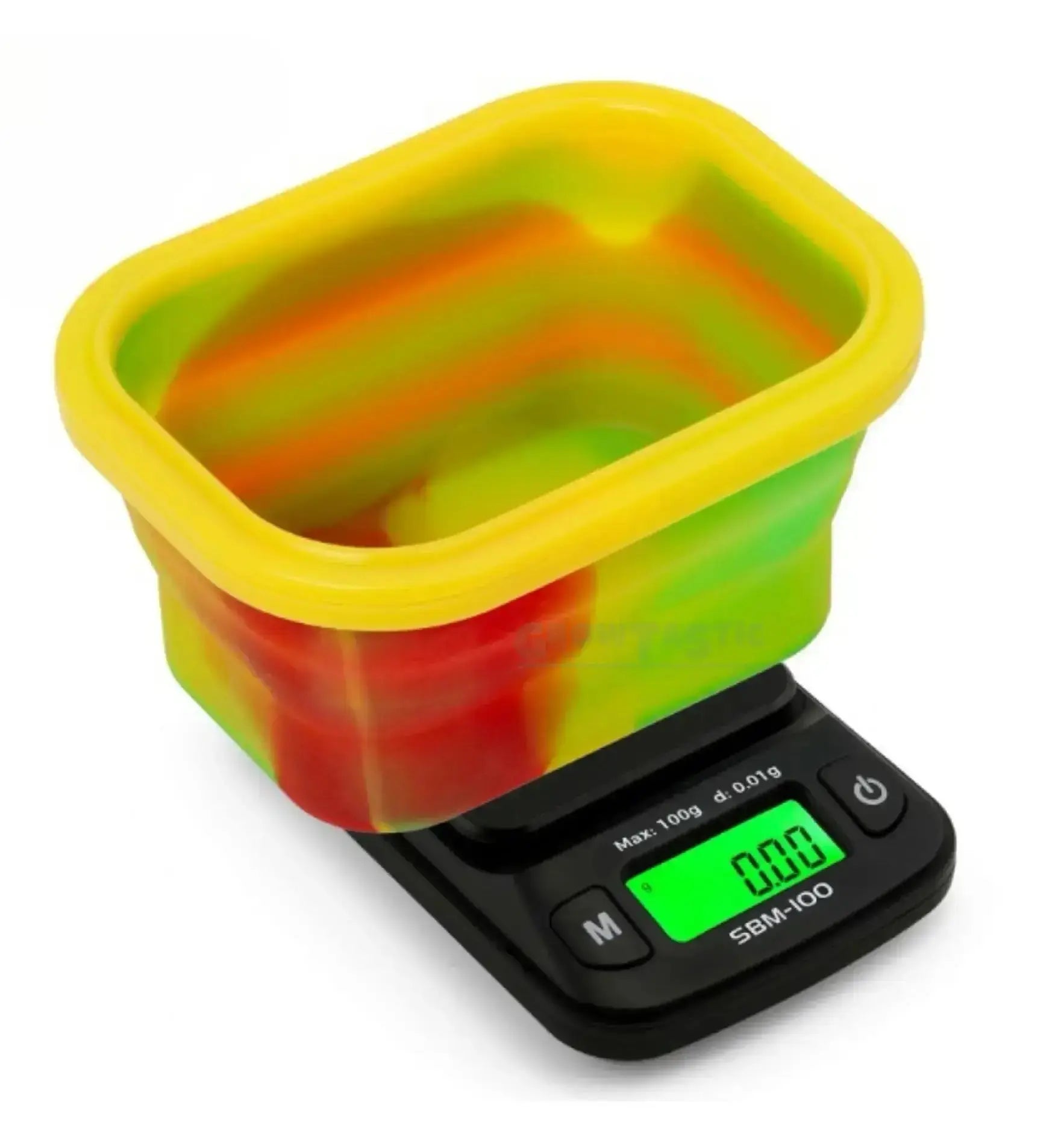 OnBalance Waage SBM 100 Rasta mit farbiger Skala und digitalem Display, präzise Küchenwaage für genauen Gewichtsvergleich