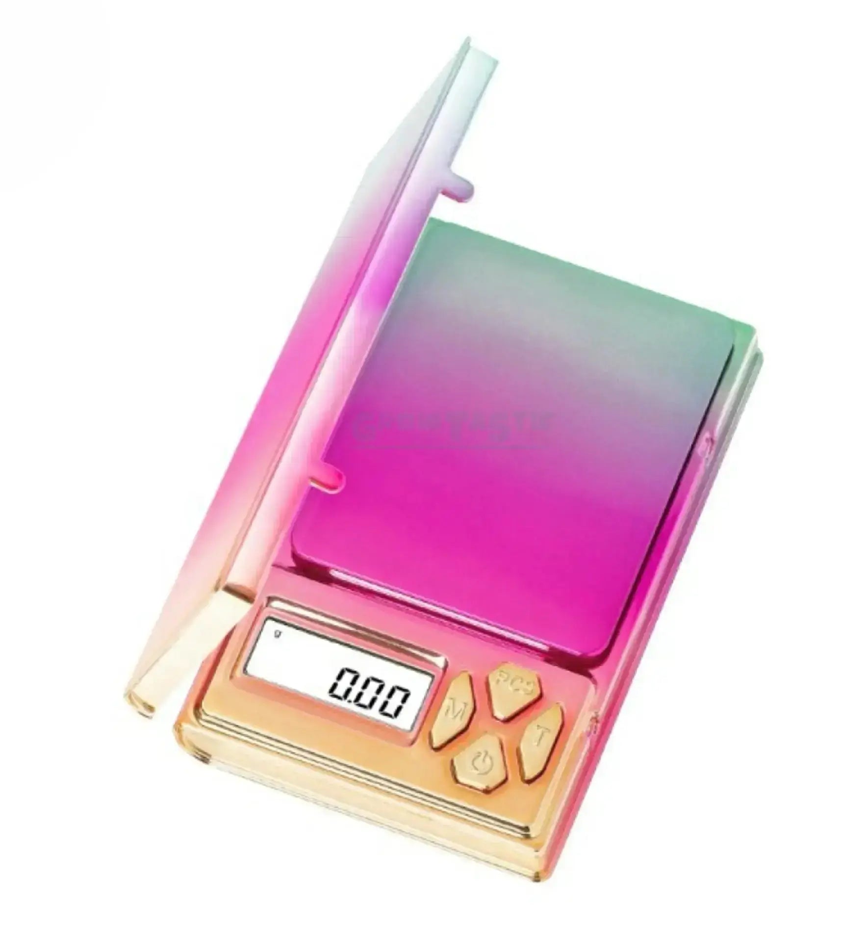 OnBalance Chrome Shine Waage mit 100 x 0,01g Feinwaage in Goldoptik, präzise und modern gestaltet