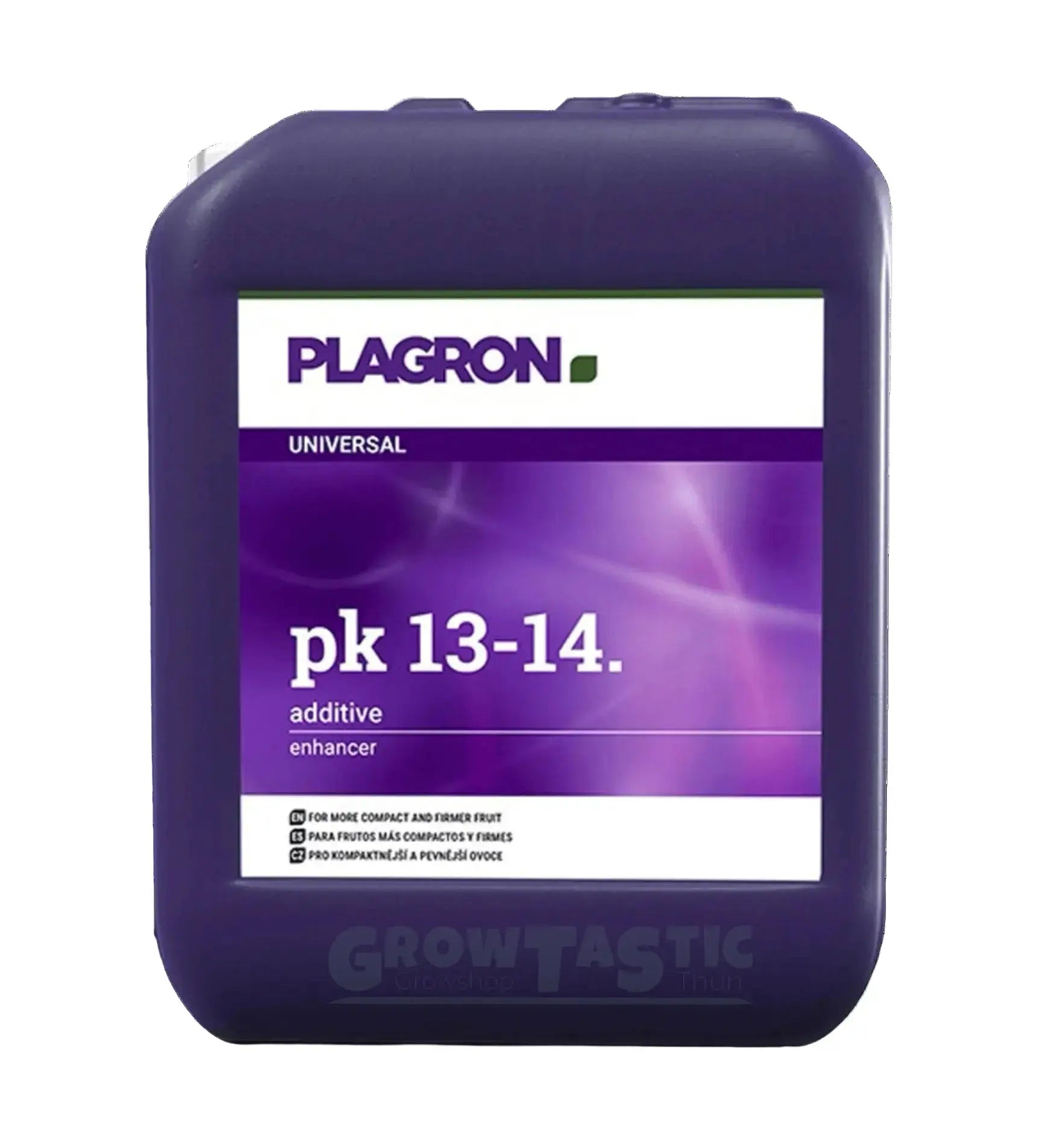 Plagron PK 13-14 Dünger Flasche, ideal für Pflanzenwachstum, mit grüner Etikette und 250 ml Inhalt.
