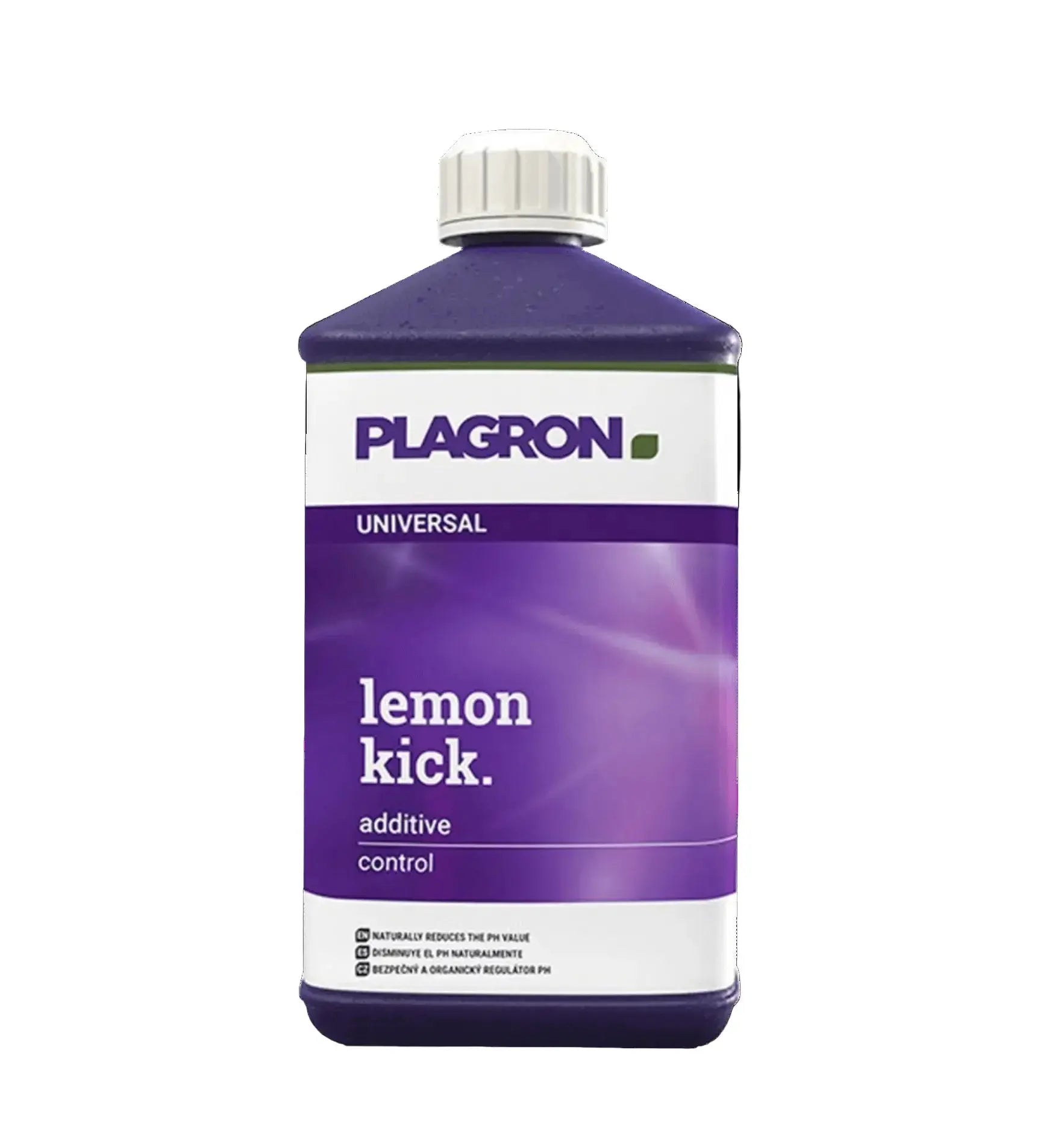 Plagron Lemon Kick Korrekturflüssigkeit in 1-Liter-Flasche, gelbe Flüssigkeit zur pH-Regulierung in der Gartenpflege