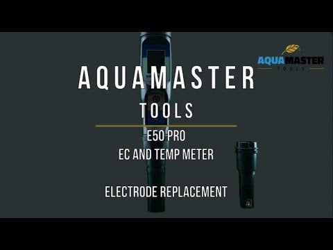 Load video: Aquamaster Tools EC Temp meter E50 Pro Video Sonden Austausch