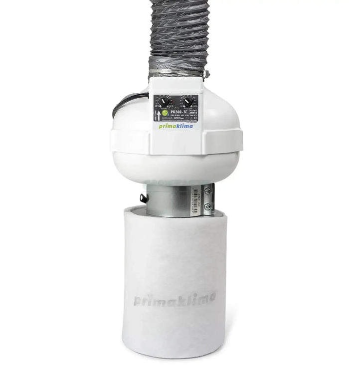 Prima Klima Abluftventilator mit Temperaturregelung, 100 mm, 280 m³/h, für effiziente Ventilation und Luftkontrolle.