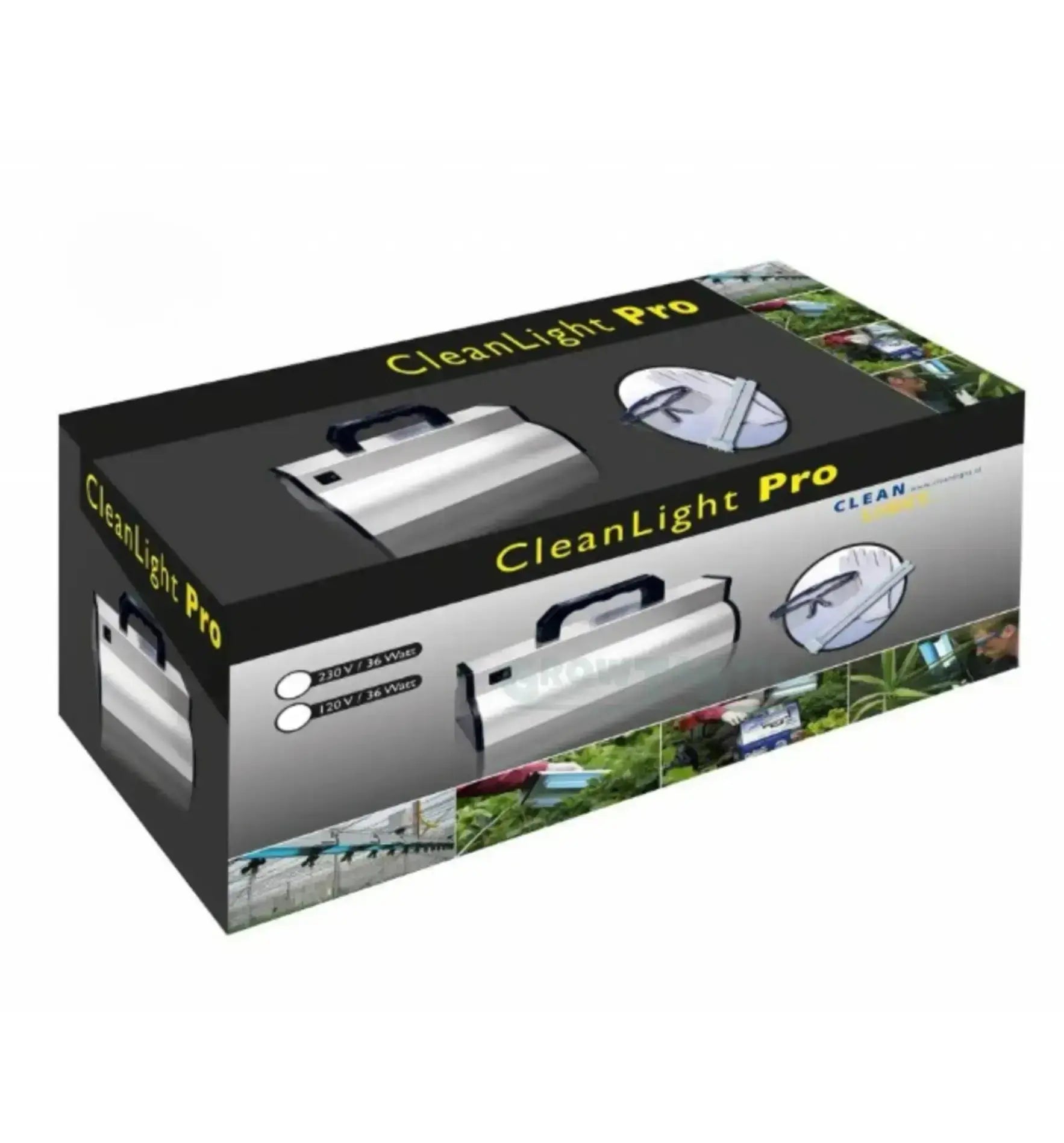 Mechanische Pflanzenschutzlampe CleanLight UVC von Pure Factory für sicheren Pflanzenschutz, sichtbar mit UV-Licht und robustem Gehäuse