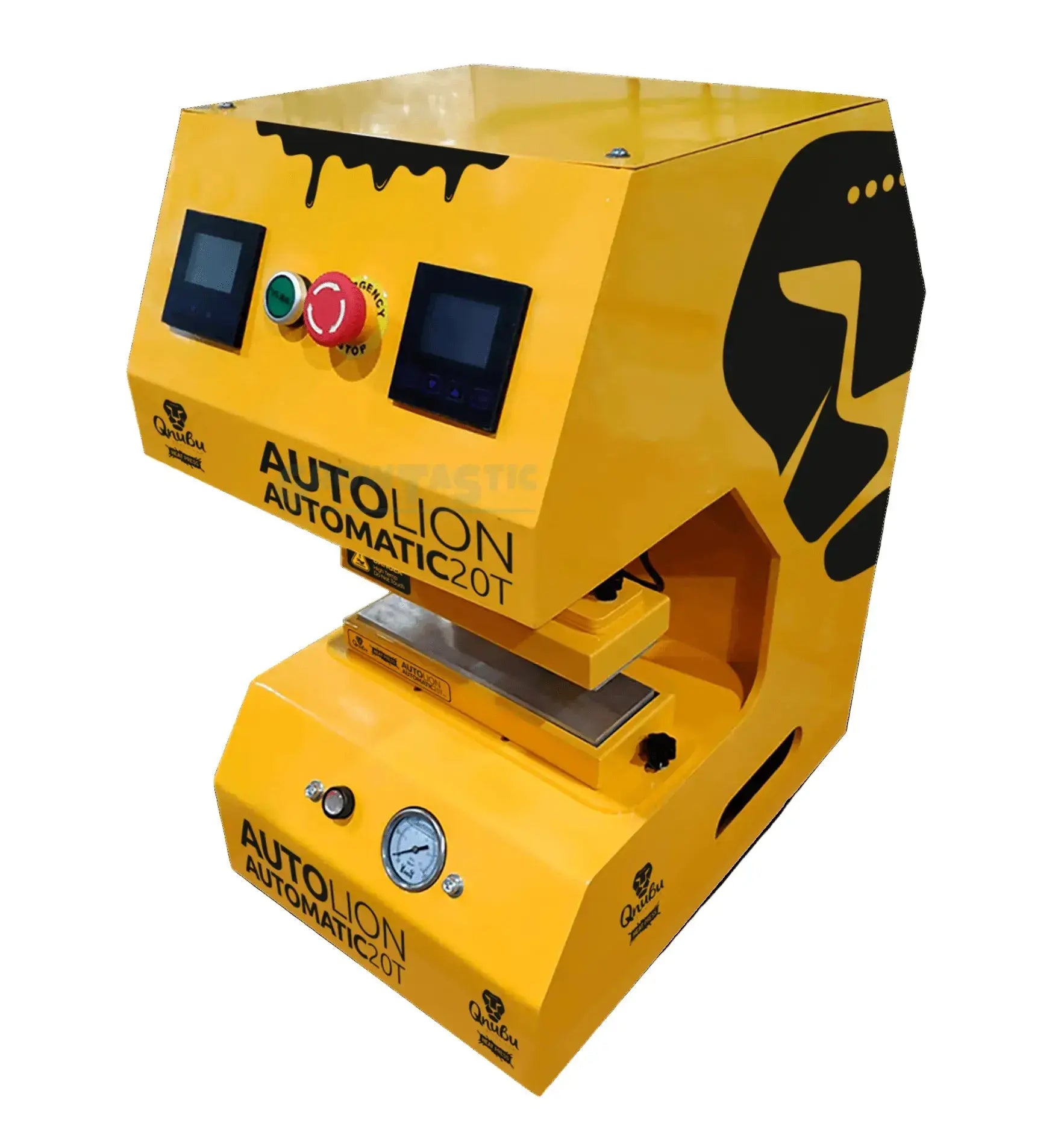Qnubu Auto Lion Extraktionspresse, automatische 20-Tonnen Presse mit 7,6x25cm Platte, robuste Konstruktion, für professionelle Extraktion