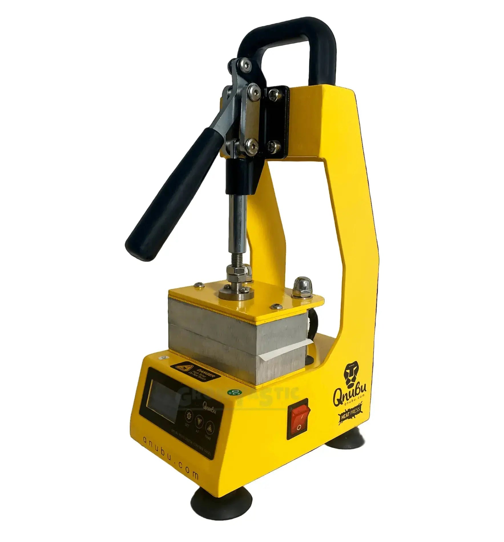 Qnubu Press Kompact 2.0 manuelle Extraktionspresse mit 600kg Zugkraft und 6x12cm Platten für effiziente Extraktionen