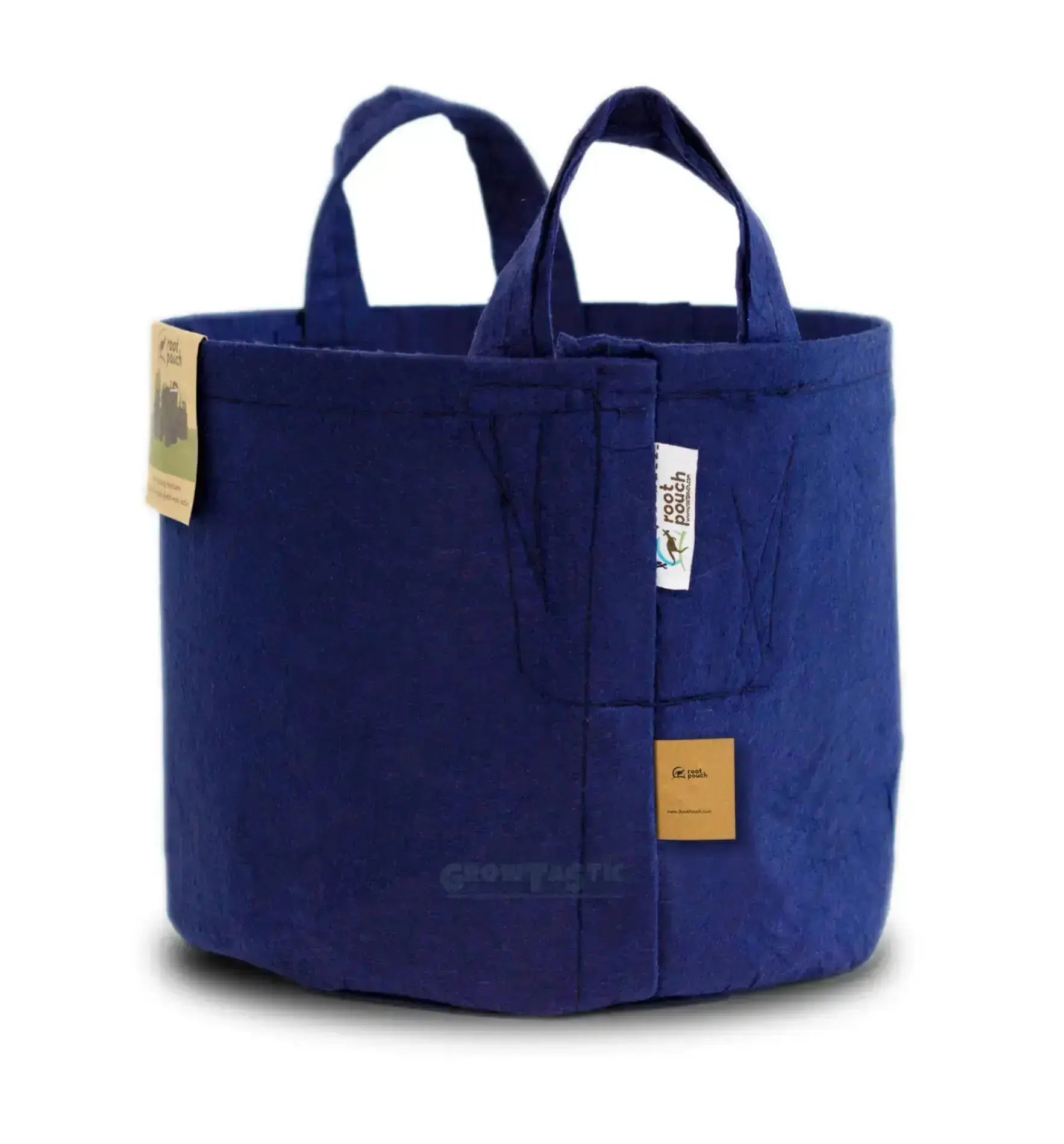 Brauner Textil-Pflanztopf von Root Pouch mit Henkel, 3,8 Liter bis 170 Liter Fassungsvermögen, ideal für Pflanzen und Gartenarbeit