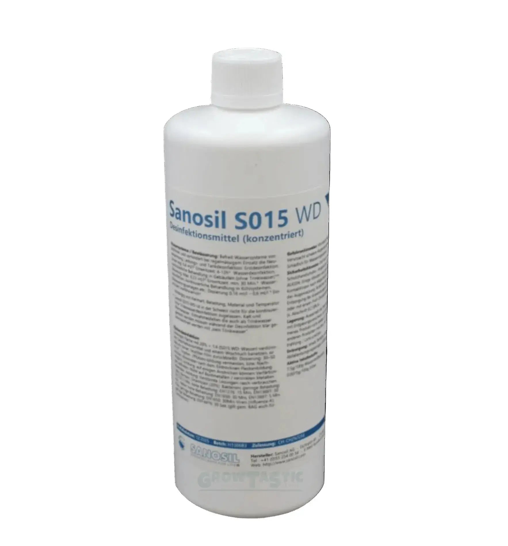 Sanosil Biozid S015 WD in 1-Liter-Flasche, antibakterielles Reinigungsmittel für hygienische Anwendungen