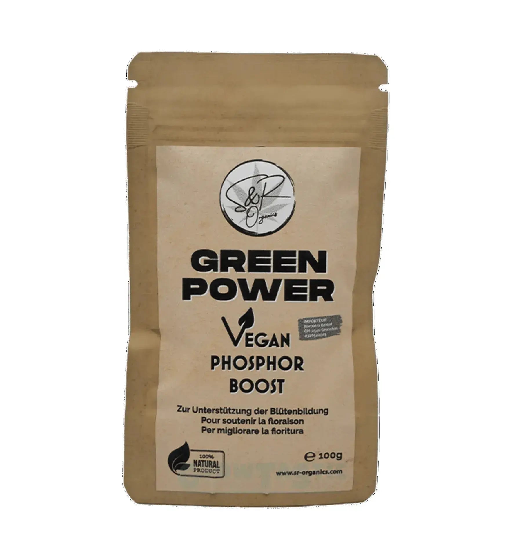 SR Organics Green Power Vegan Phosphor Boost Dünger in Beutel, organischer Pflanzendünger für gesundes Wachstum