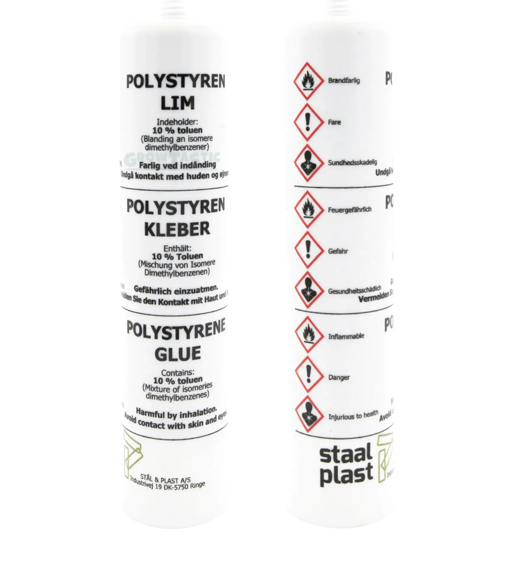 Staal Plast Polystyrol-Klebstoff für Beläge, schnelle und starke Verbindung, transparente Klebeformel, für Heimwerker und Bau.