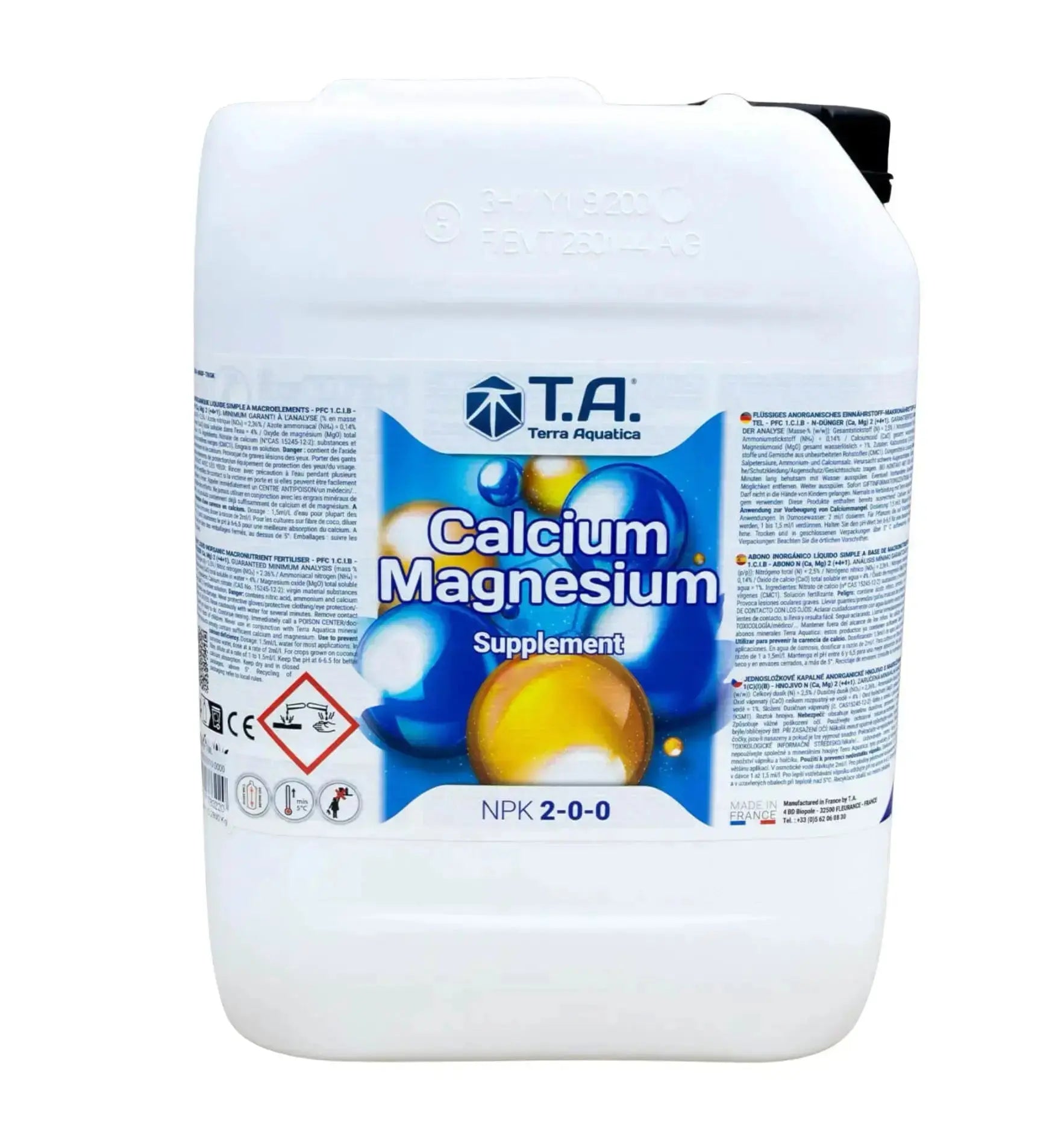 Terra Aquatica Calcium Magnesium Düngerflasche, 1 Liter, für Pflanzen mit Calcium- und Magnesiumzusatz, natürliche Nährstoffversorgung