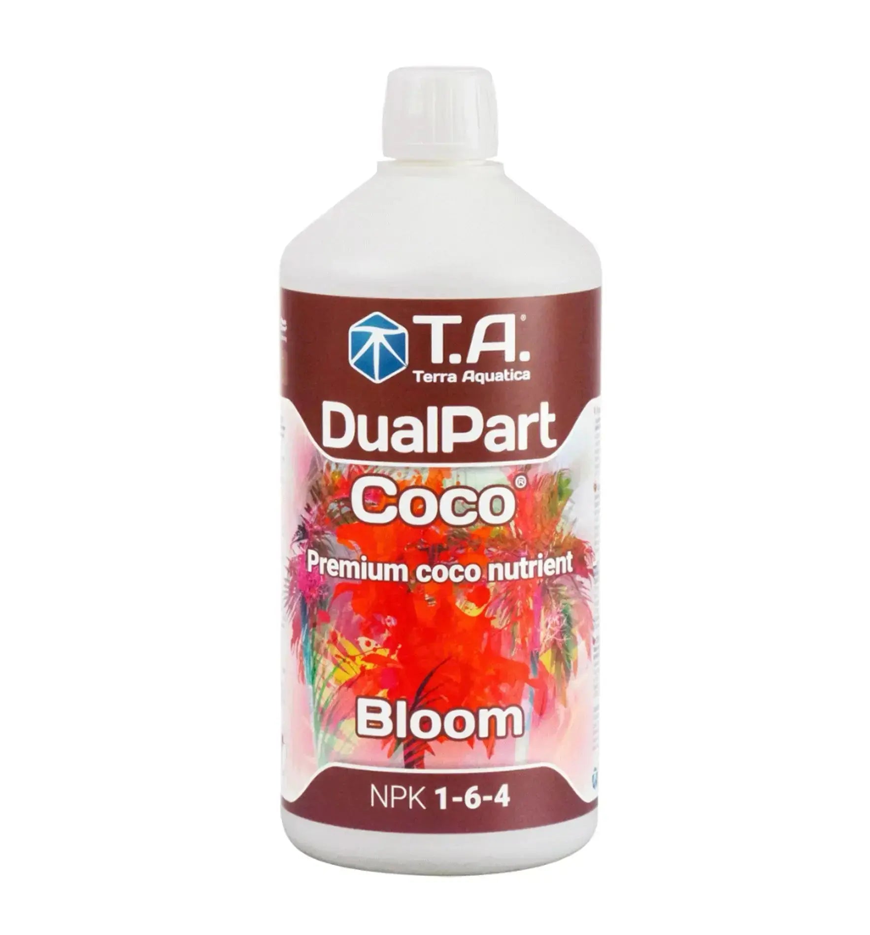 Terra Aquatica Coco DualPart® Bloom Dünger, 1 Liter, flüssiger Pflanzen-Nährstoff für optimales Wachstum und Blüte.