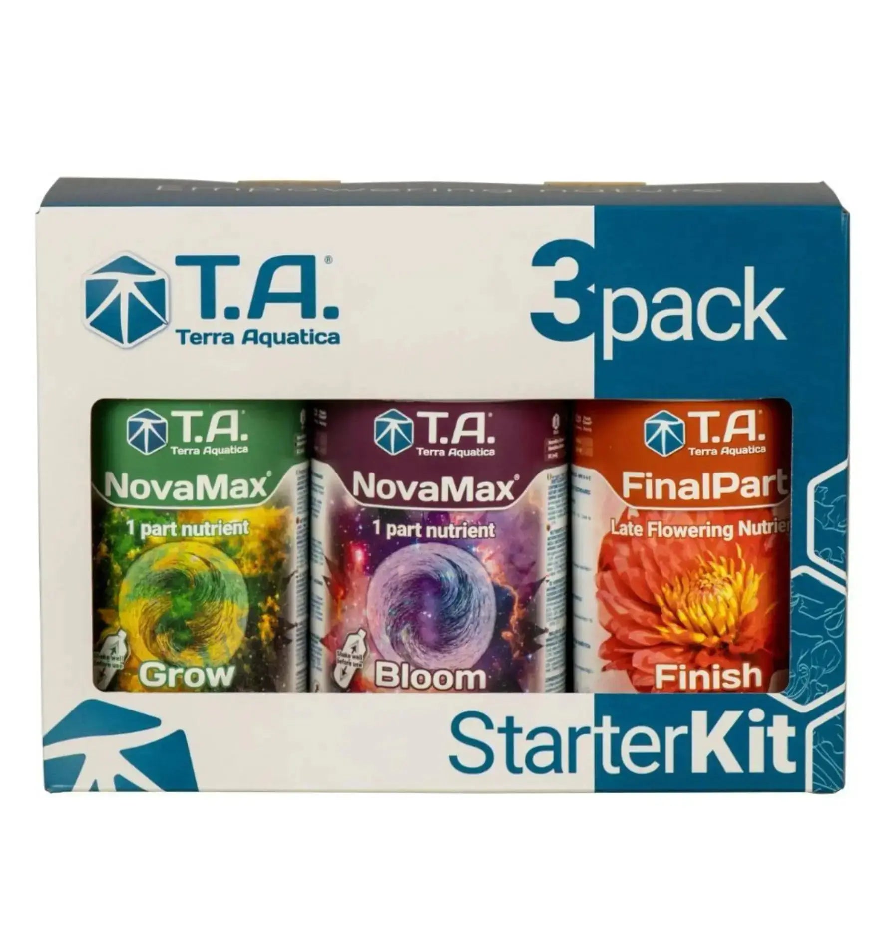 Terra Aquatica NovaMax Starter Kit, Dünger Set für Aquarienpflanzen, inklusive Flaschen und Zubehör, auf weißem Hintergrund