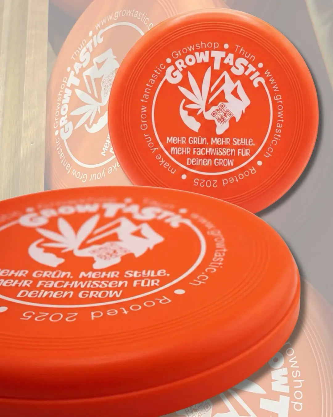 Unser erster GrowTastic Merch ist da – Der Frisbee von der Cannatrade 2026