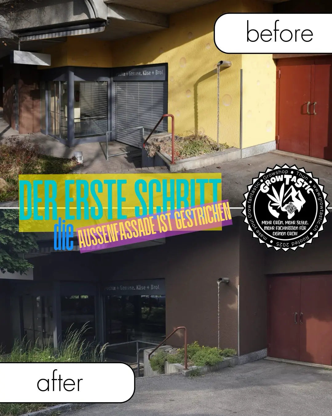 Ende April 2026 - Schritt 1 - Die Aussenfassade ist gestichen