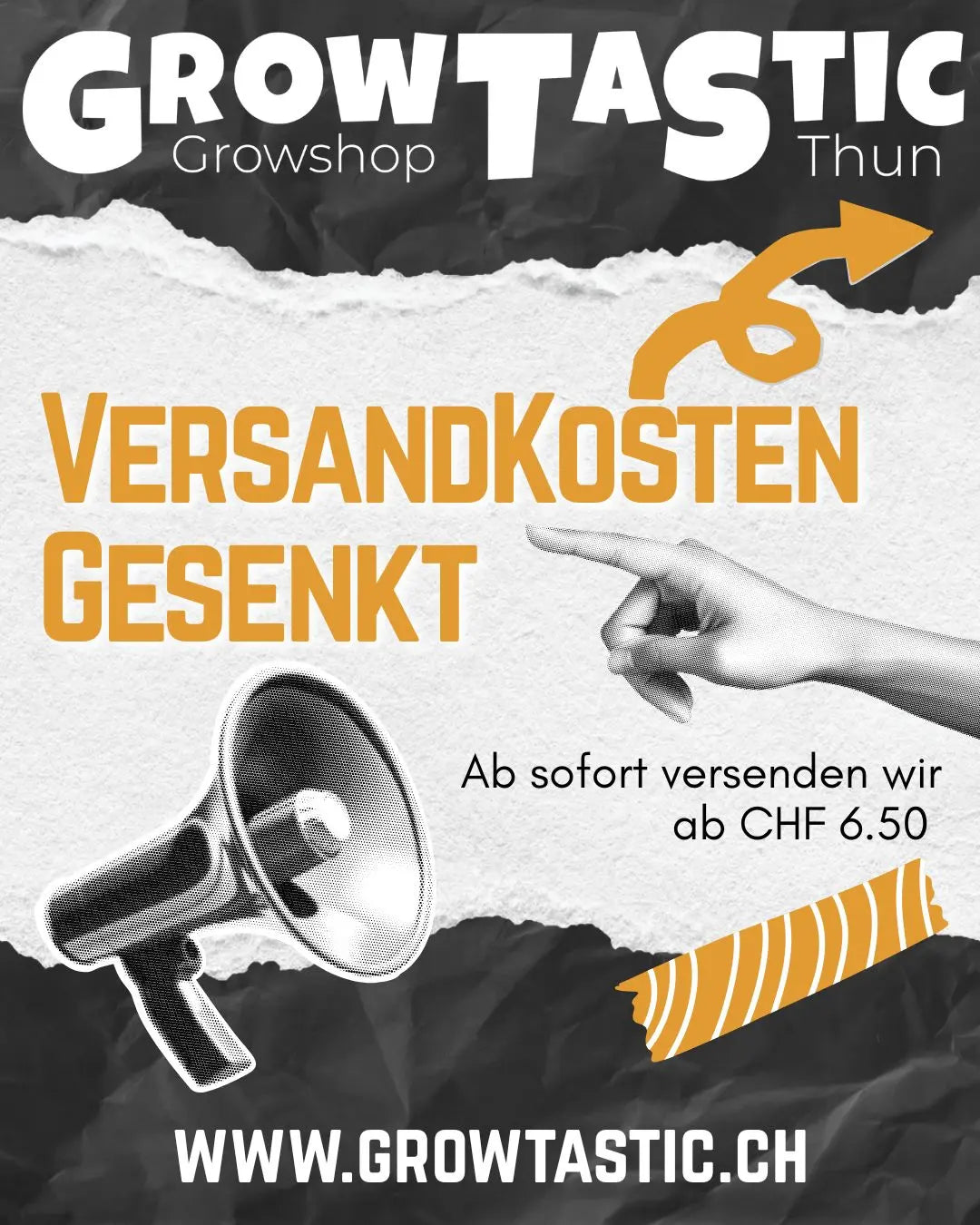 Versandkosten gesenkt GrowTastic GmbH