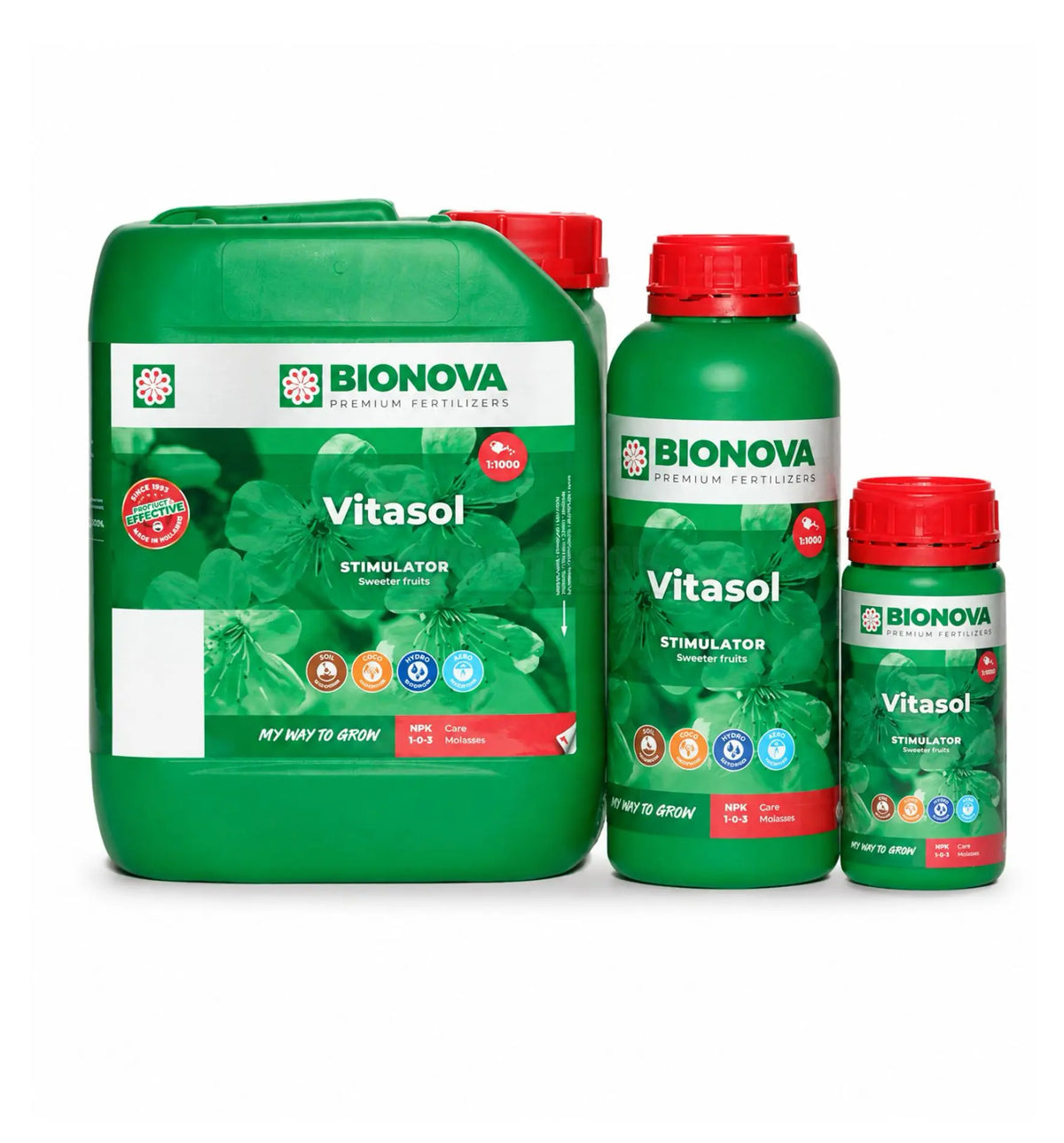 Organischer Blüte- und Zuckerbooster von Bionova in 1-Liter-Flasche, ideal für Pflanzenstärkung und Blütenbildung