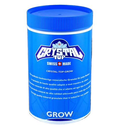 Crystal Top mineral granulate für Pflanzen, Swiss Made, ideal für alle Anbauarten im Growshop.