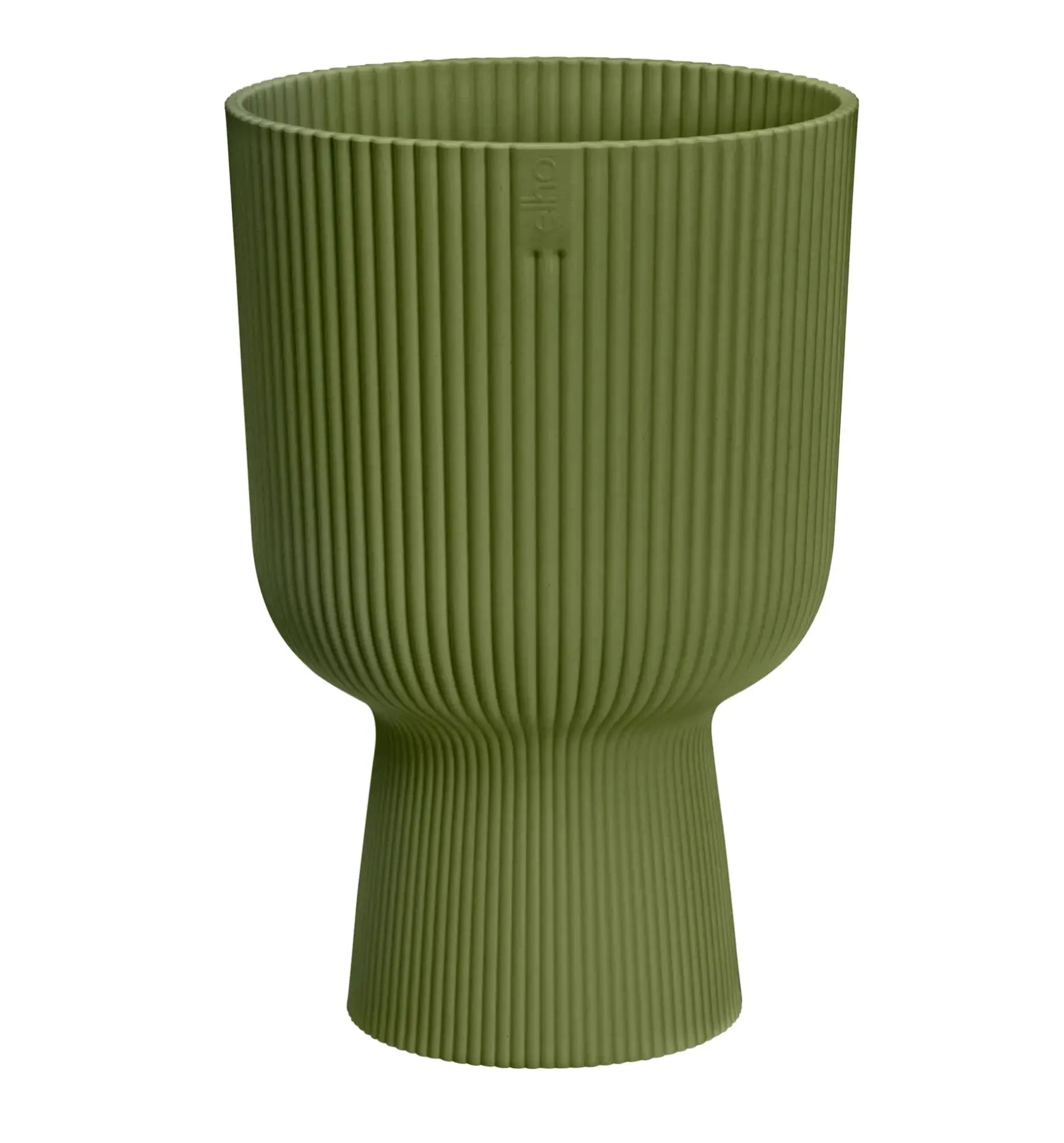 Elho Vibes Fold Coupe Pflanztopf aus Kunststoff, modern gestalteter Blumentopf in neutralem Design, ideal für Pflanzen im Innen- und Außenbereich