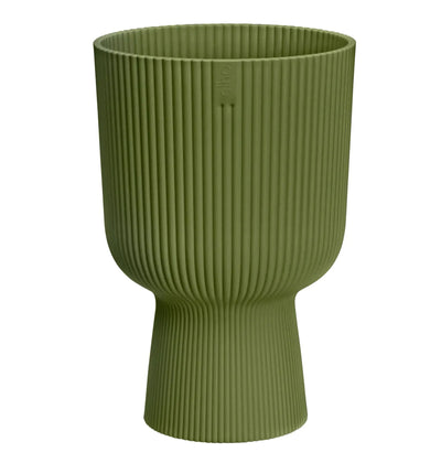 Elho Vibes Fold Coupe Pflanztopf aus Kunststoff, modern gestalteter Blumentopf in neutralem Design, ideal für Pflanzen im Innen- und Außenbereich