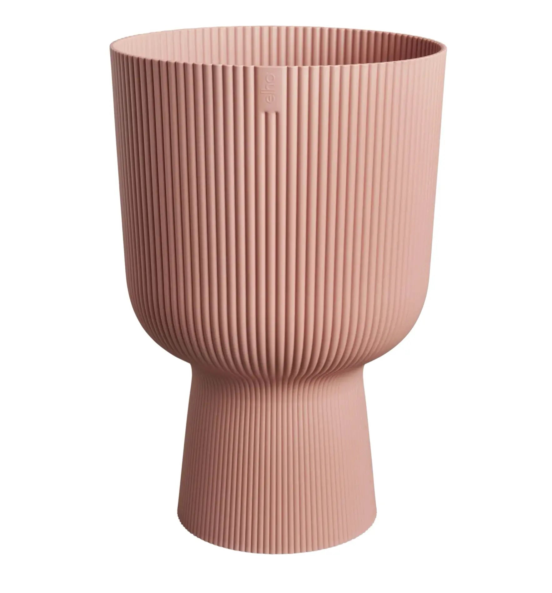 Elho Vibes Fold Coupe Pflanztopf aus Kunststoff in schwarzer Farbe, mit abgerundeter Form und stabiler Basis.