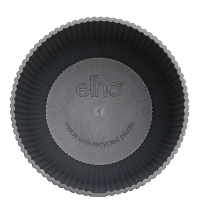 Elho Vibes Fold Coupe Pflanztopf aus Kunststoff, rund und modern, in grau mit weichem Design, ideal für Zimmerpflanzen.
