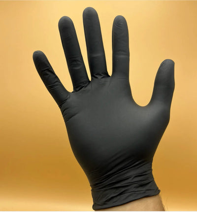 Schwarze Platinum Horticulture Nitrilhandschuhe aus Nitril, strapazierfähig und ideal für Gartenarbeit oder Handwerksarbeiten.