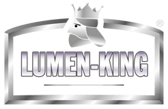 Logo von LUMEN-KING, einer Marke für Beleuchtung im Growshop-Bereich mit einem kühlen, königlichen Design.