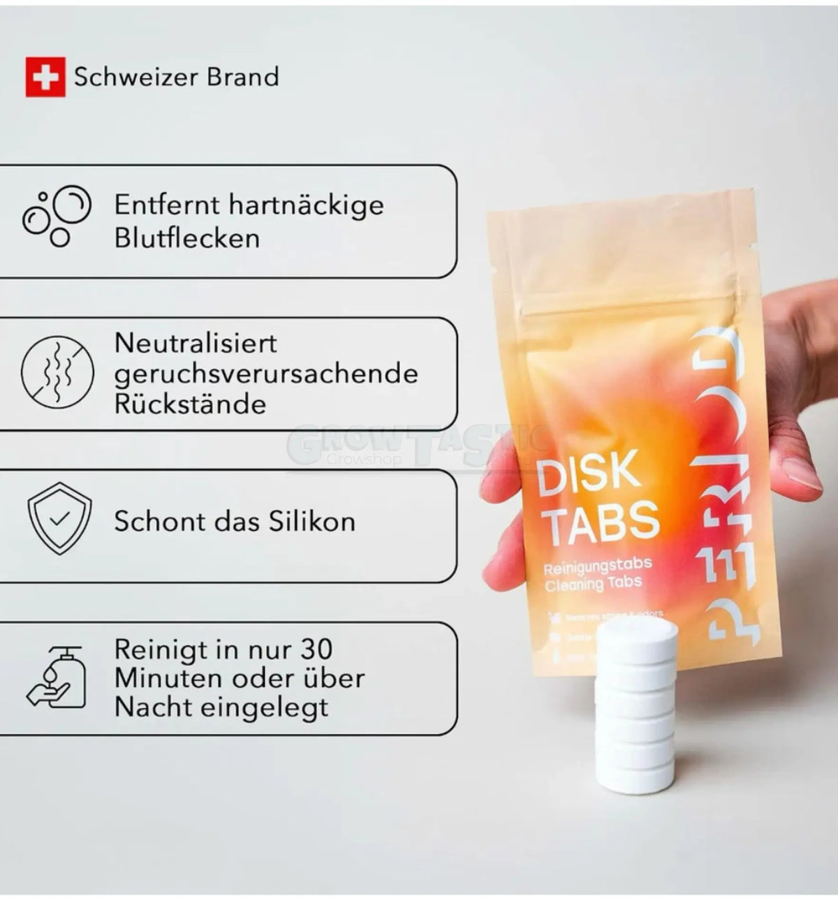 Period Disk Tabs bei GrowTastic