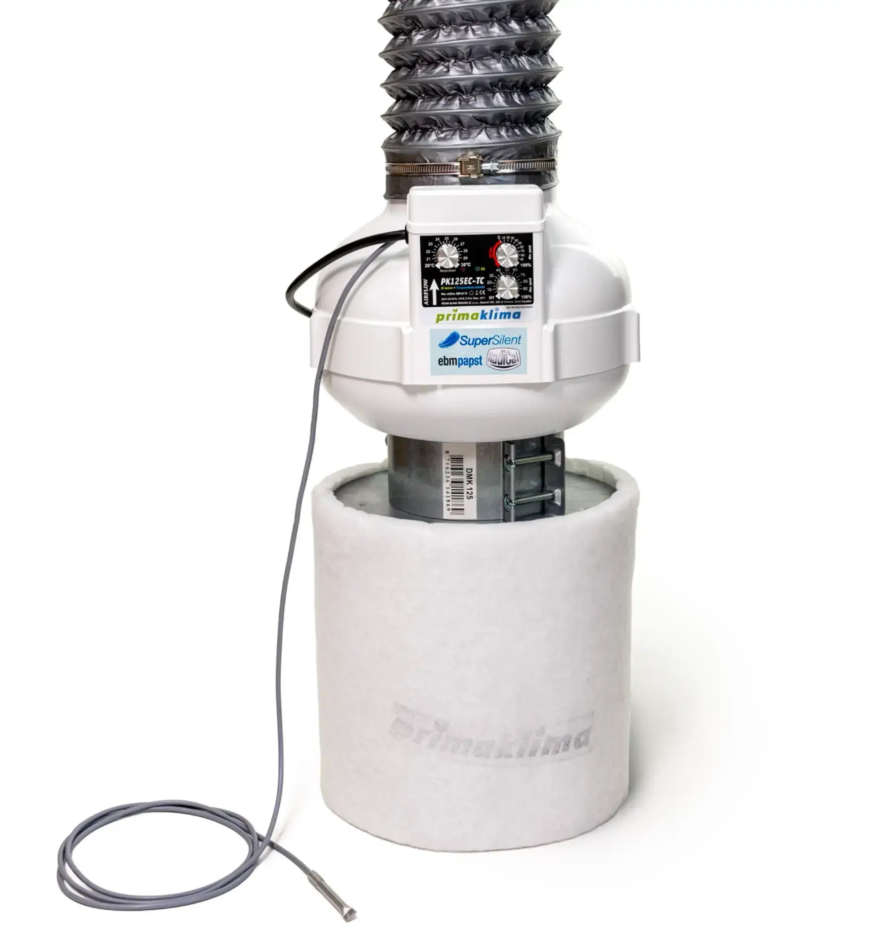 Prima Klima Ventilation Set Temperatur Control PK125-EC-TC