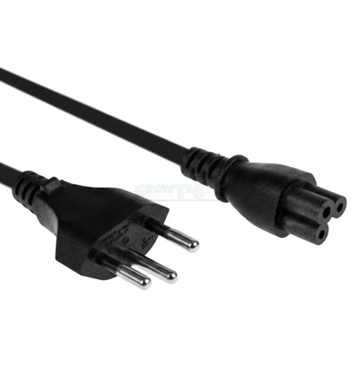 FURBER.power Netzkabel C5–T12 1 m – Schweizer Stromkabel mit Mickey-Mouse-Stecker