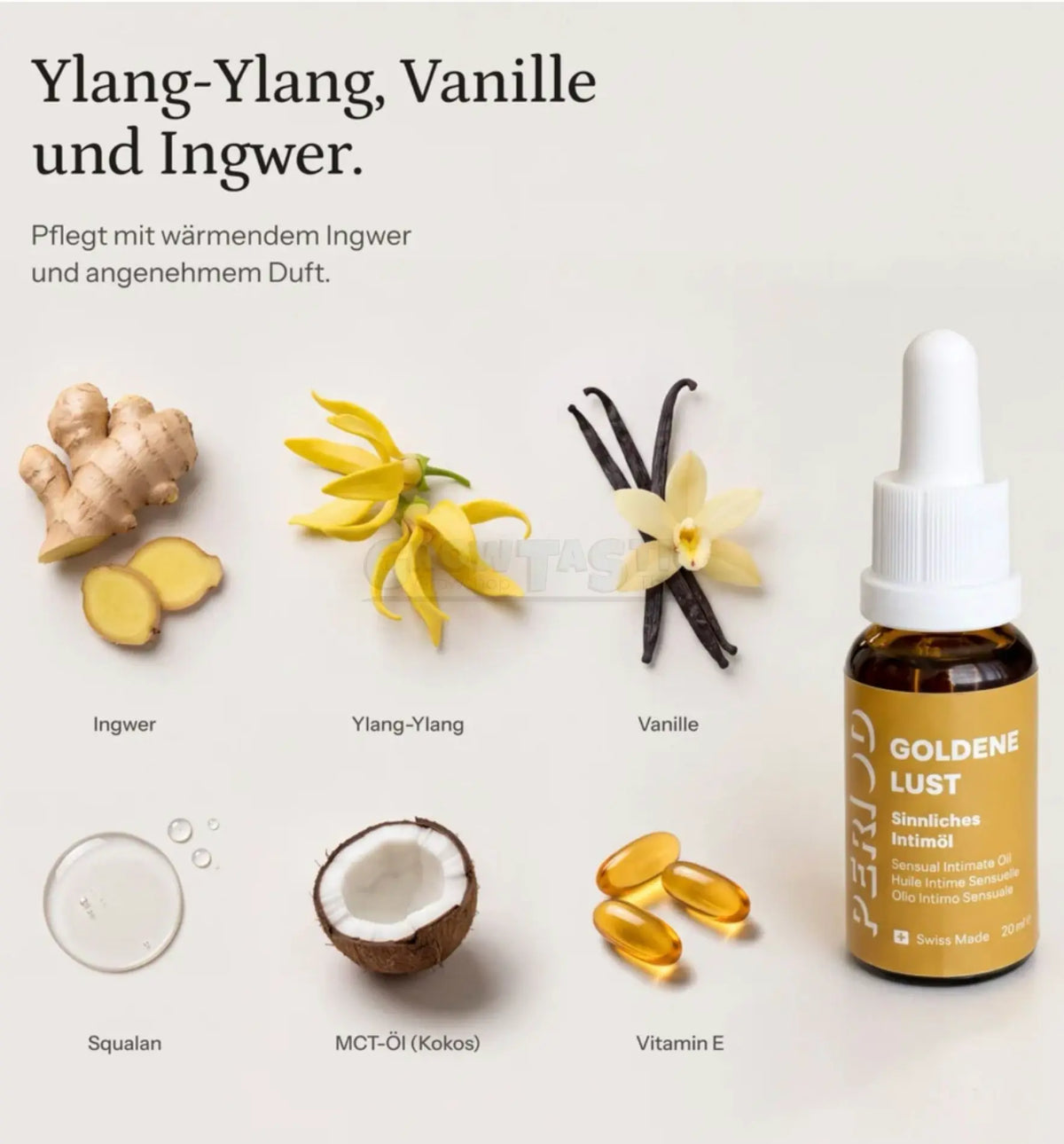 Period GOLDEN PLEASURE – Sensual intimate care oil with ginger, ylang-ylang & vanilla