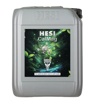 Hesi CalMag Dünger in 1-Liter-Flasche, zeigt die Verpackung mit Produktname und Markenlogo auf weißem Hintergrund