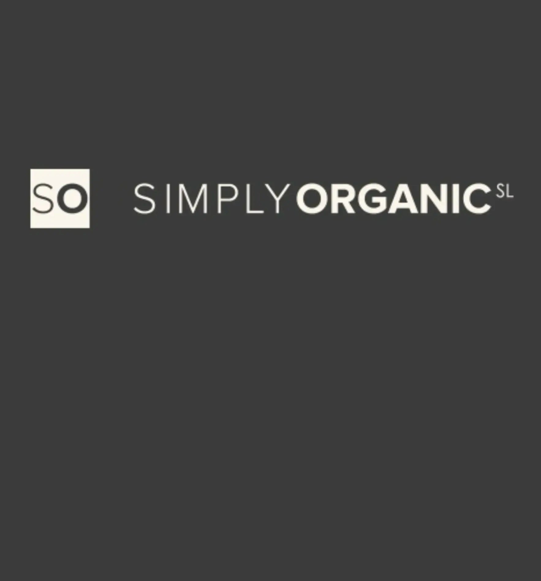 Logo von Simply Organic SL, das für organische Produkte steht und Unternehmensidentität repräsentiert.
