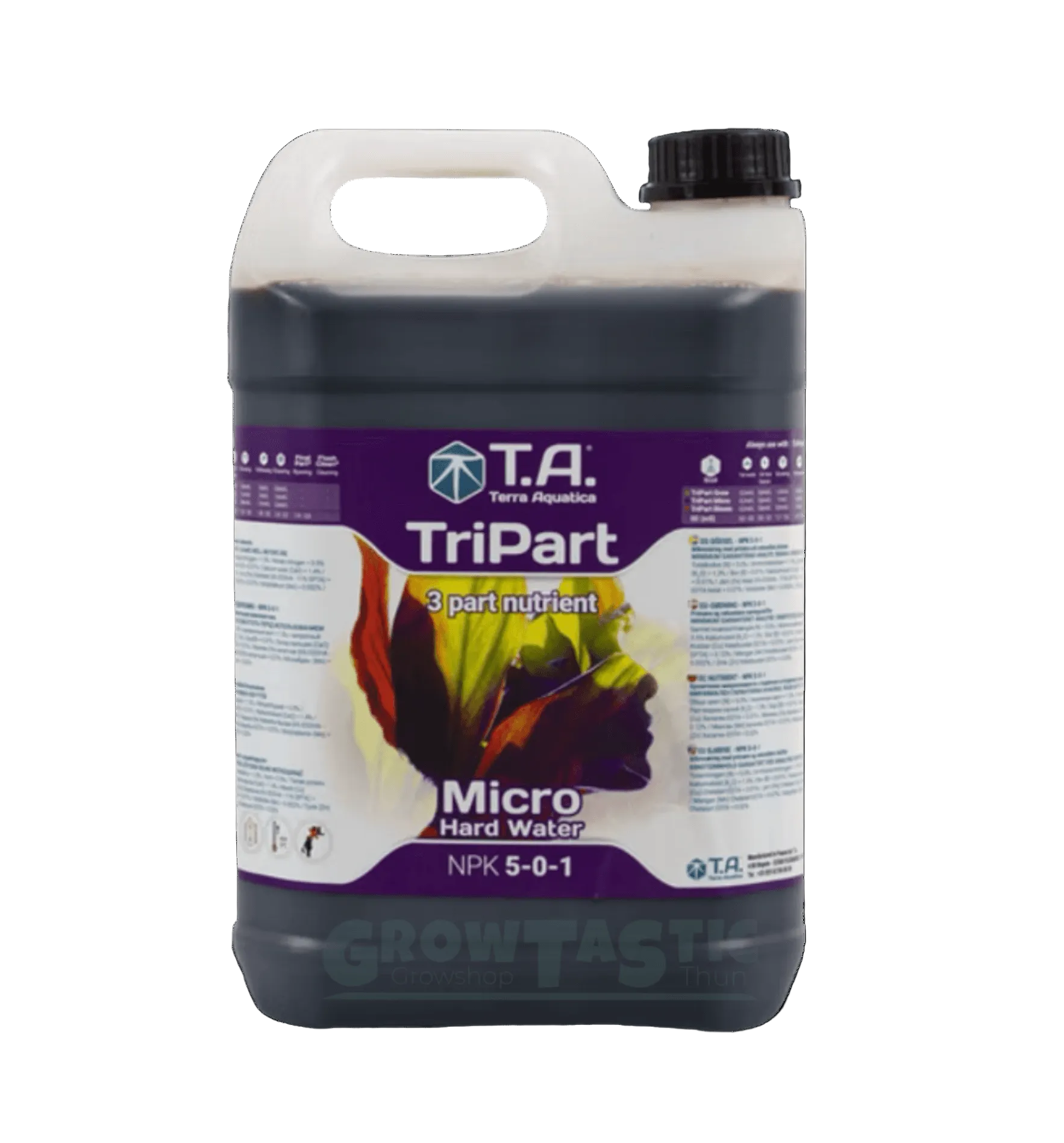 Terra Aquatica TriPArt Micro hard Water 5Liter GHE General Hydroponics