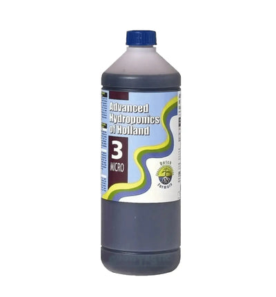 Advanced Hydroponics Dutch Formula 3 Micro Düngerflasche, 1 Liter, für gesunde Pflanzen und optimales Wachstum