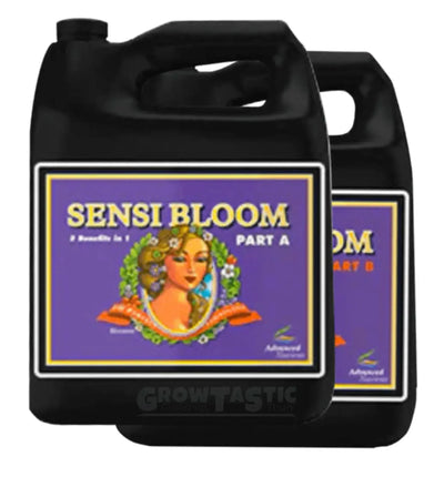 Advanced Nutrients pH Perfect Sensi Bloom Dünger in 1-Liter-Flasche, flasche mit Etikett und Dosierungsempfehlung