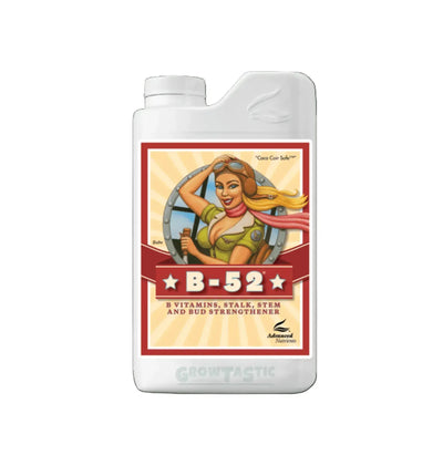 Flasche mit Advanced Nutrients B-52 Dünger, 250 ml, für gesunde Pflanzen und optimales Wachstum, auf weißem Hintergrund.