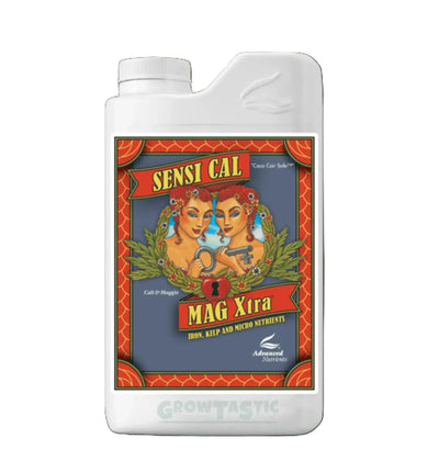 Advanced Nutrients Sensi Cal Mag Xtra® Dünger in 500 ml Flasche, zeigt die Produktflasche mit Etikett und Dosierung.
