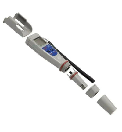 Adwa 32 EC-Meter, ein pH-Messgerät, zeigt das digitale Display mit Tasten zur Messung von pH-Wert und Leitfähigkeit.