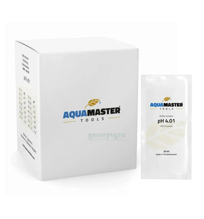 Aquamaster pH Kalibrierflüssigkeit, 100ml, für präzise pH-Messung, klare Flasche mit grüner Beschriftung, Aquamaster Tools