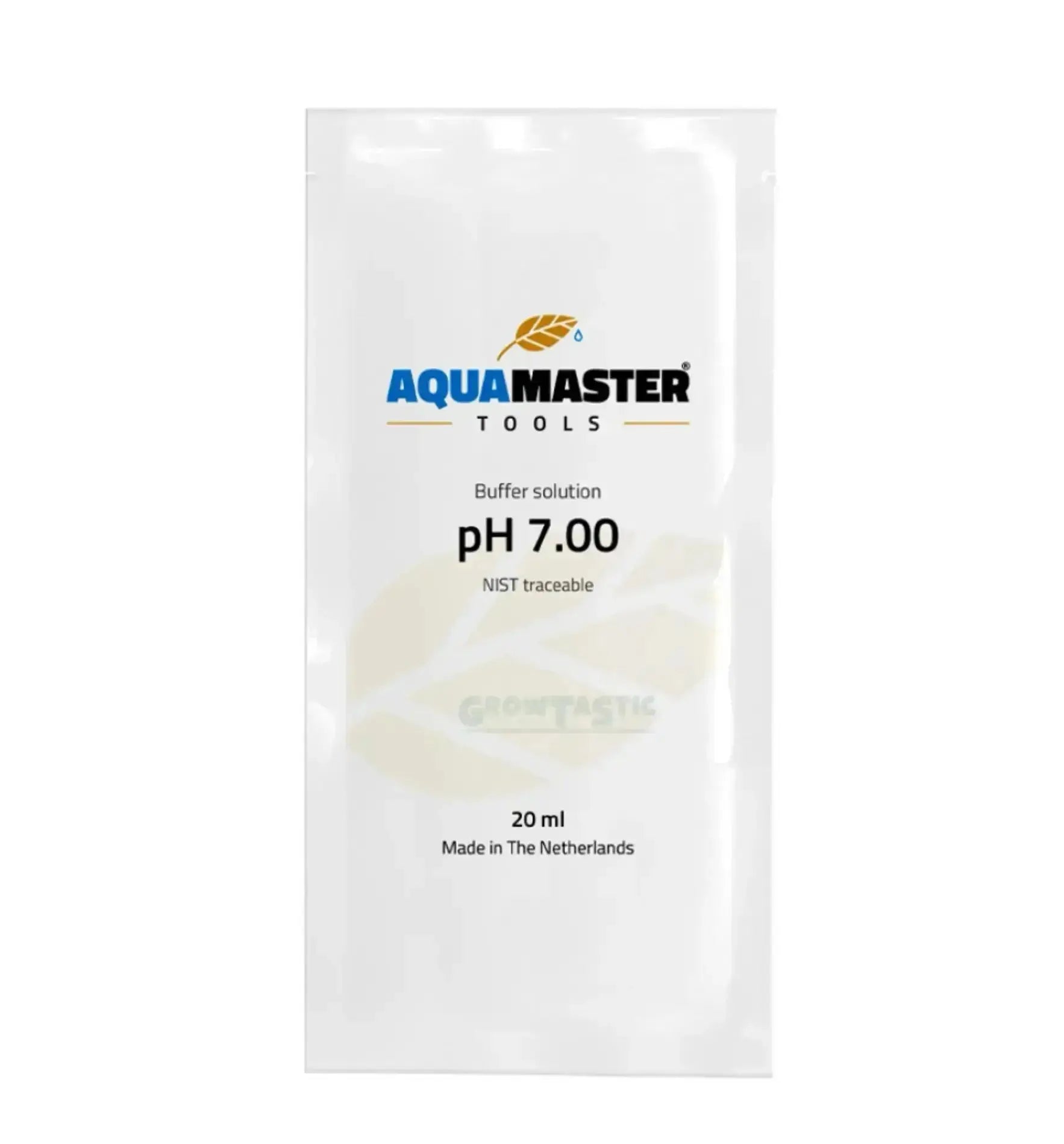 Aquamaster pH-Kalibrierflüssigkeit, 100ml, für präzise pH-Messungen in Wasseranalysen, in Flasche mit Messskala.