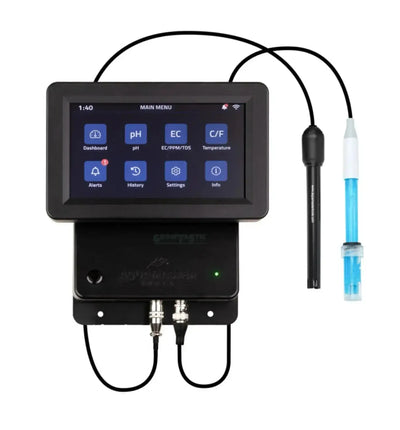 Aquamaster Tools Steuergerät C800 Pro Messgerät für pH, EC, PPM, TDS und Temperatur, digitales Anzeigegerät in Einsatz