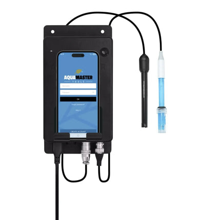 Aquamaster Tools W650 Pro Online pH EC PPM TDS Temperatur-Messgerät mit Inline-Sonden für kontinuierliche Wasseranalyse