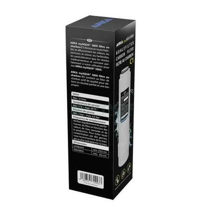 ARKA myAQUA® 3800 Wechselfilter für Osmoseanlage, Kohlefilter, sichtbare Filtereinsatz in einer ARKA Osmoseanlage